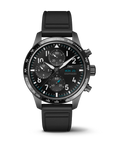 IWC Schaffhausen Pilot’s Watch Performance Chronograph 41 Mercedes-AMG PETRONAS Formula One™ Team 41 mm Black Dial Ceratanium® Black Rubber Strap IW388306 - WATCHXNYC