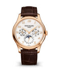 Patek Philippe Grand Complications 39 mm Silver Dial 18k Rose Gold Leather Strap 5327R-001 - WATCHXNYC