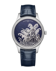 Vacheron Constantin Métiers d'Art Tribute to traditional symbols - Moonlight slivers 38 mm Blue Dial with Diamonds White Gold Leather Strap 2405A/000G-H021 - Wrist Boutique