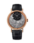 Breguet Tradition 40 mm Black Dial 18k Rose Gold Black Leather Strap 7057BR/G9/9W6 - WATCHXNYC