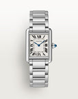 Cartier Tank Must 29.5 mm x 22.0 mm Silver Dial Steel Bracelet WSTA0107 - WATCHXNYC