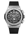 Hublot Classic Fusion Aerofusion Titanium 45 mm Transparent Dial Polished Titanium Rubber Strap 525.NX.0170.RX - WATCHXNYC