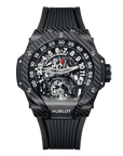 HUBLOT MP MP-13 Tourbillon Bi-Axis Retrograde Black Carbon 44 mm Transparent Dial Carbon Fiber and Black Texalium Rubber Strap 913.YT.1170.RX - Wrist Boutique