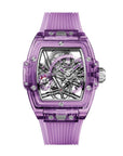 Hublot Spirit of Big Bang Tourbillon Purple Sapphire 42 mm Transparent Dial Polished Purple Sapphire Crystal Transparent Strap 645.JM.0120.RT - Wrist Boutique