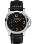 Panerai Luminor 8 Giorni 44 mm Black Dial Stainless Steel Black Leather Strap PAM00915 - WATCHXNYC
