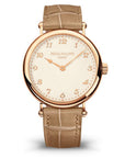 Patek Philippe Calatrava 34.6 mm Silver Dial 18K Rose Gold Leather Strap 7200R-001 - WATCHXNYC