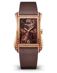 Patek Philippe Gondolo Serata Brown Flora Motif Dial Rose Gold Case Brown Strap 40.85mm 4962-200R-001 - WATCHXNYC