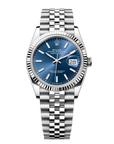 Rolex Datejust 36 36mm Bright Blue Dial Oystersteel and White Gold Jubilee Bracelet 126234-0017 - WATCHXNYC
