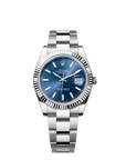 Rolex Datejust 41 41 mm Bright blue Dial White Rolesor Oyster bracelet 126334-0001 - WATCHXNYC