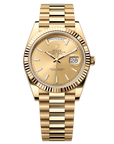 Rolex Day-Date 40 40 mm Champagne-Colour Dial 18k Yellow Gold President Bracelet 228238-0003 - WATCHXNYC