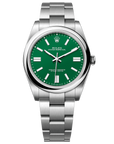 Rolex Oyster Perpetual 41 41 mm Green Dial Oystersteel Oyster Bracelet 124300-0005 - WATCHXNYC