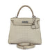 HERMES Kelly 25 Matt Alligator Beton Palladium Hardware