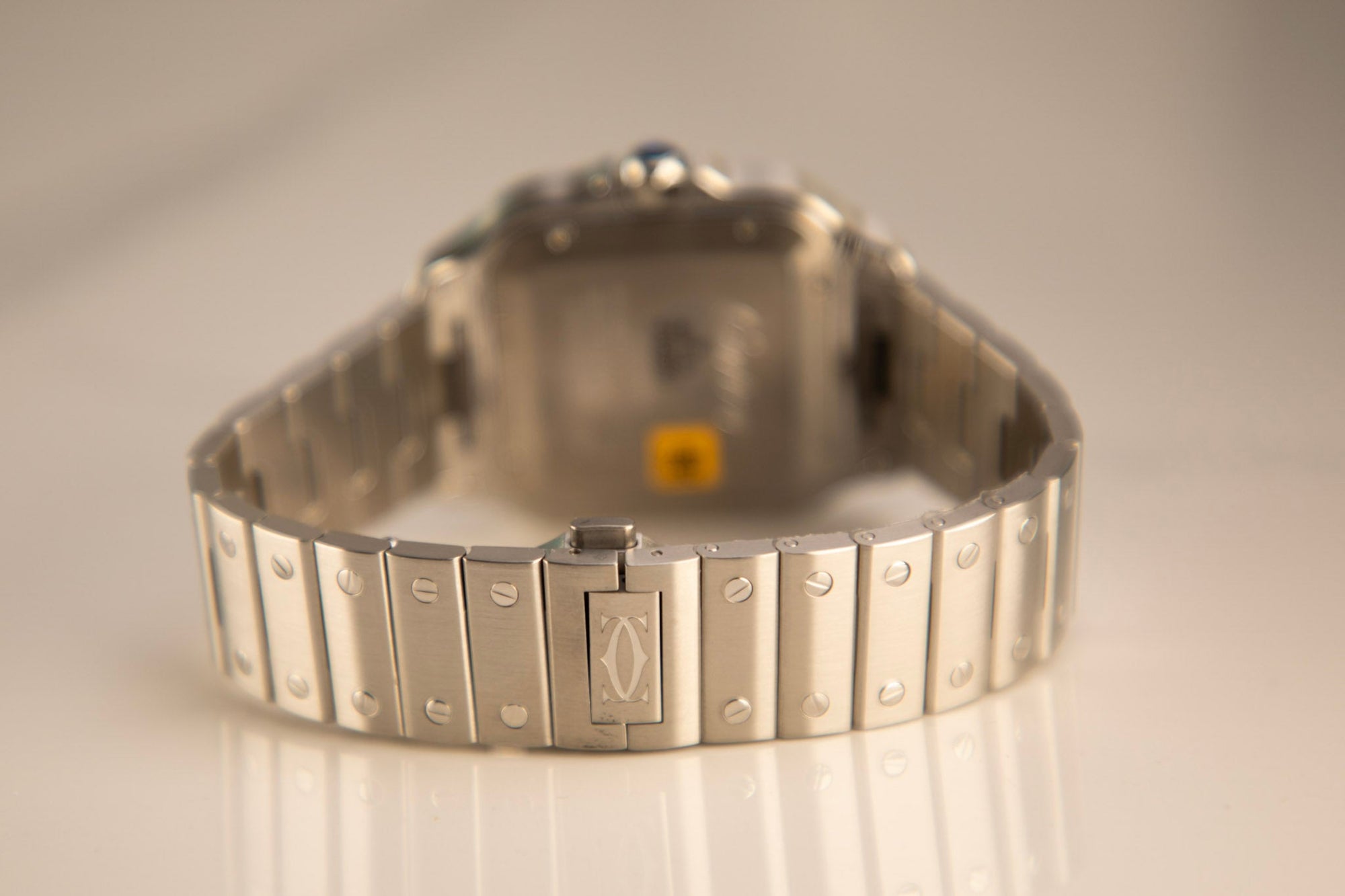 Cartier Santos Large 47.5 mm x 39.8 mm Silver Dial Steel Bracelet WSSA0018 - WATCHXNYC