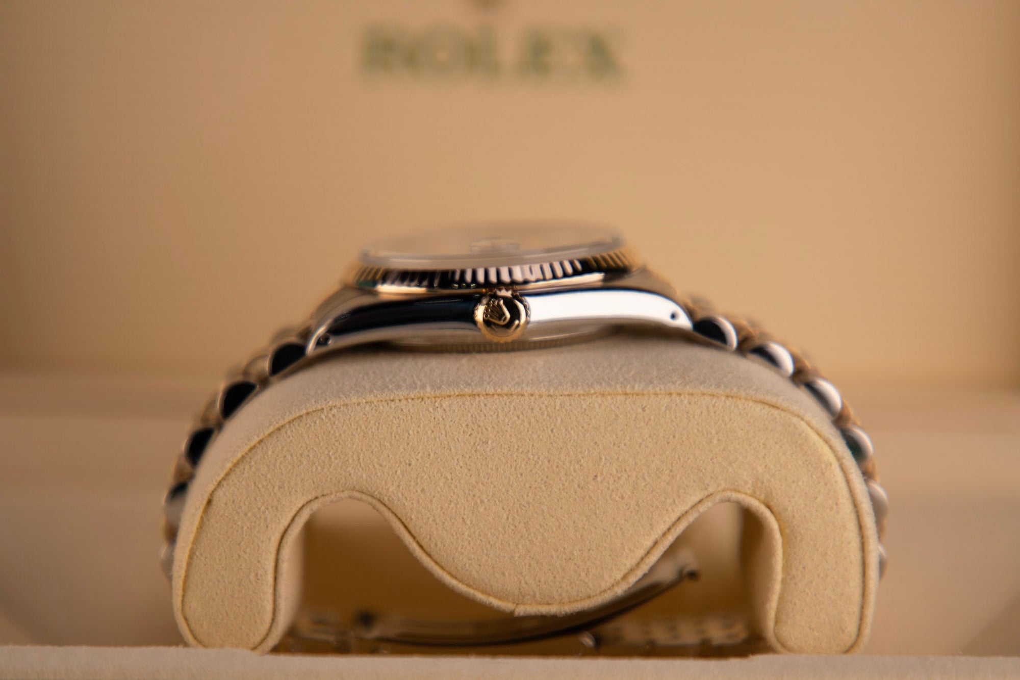 Rolex Datejust 36 36 mm White Mother-Of-Pearl Set With Diamonds Dial Oystersteel and 18k Yellow Gold Jubilee Bracelet 126233-0023 - WATCHXNYC