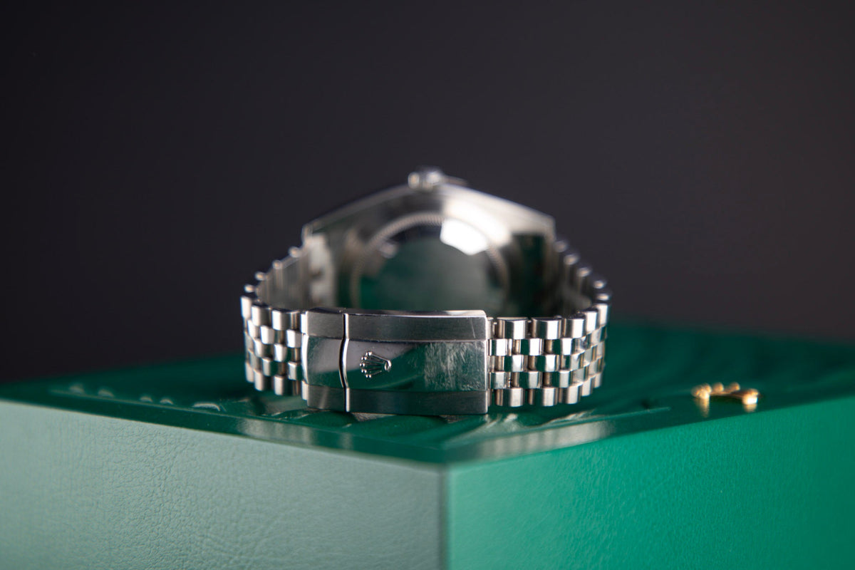 Rolex Datejust 41 41 mm Azzurro-Blue Dial Oystersteel and White Gold Jubilee Bracelet 126334-0026 - WATCHXNYC