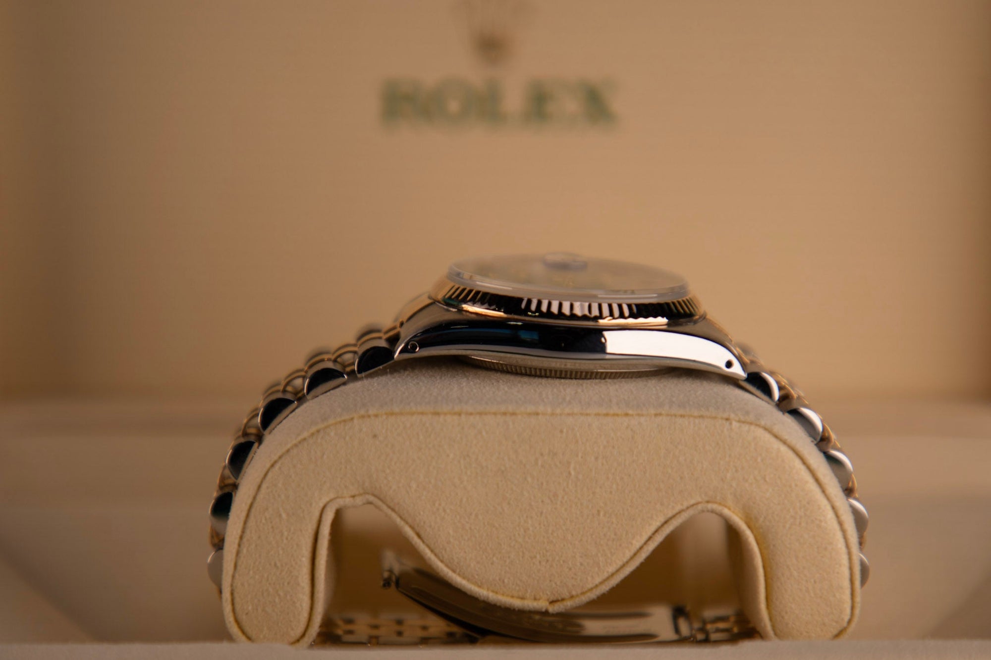 Rolex Datejust 36 36 mm White Mother-Of-Pearl Set With Diamonds Dial Oystersteel and 18k Yellow Gold Jubilee Bracelet 126233-0023 - WATCHXNYC