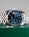 Rolex Datejust 36 36mm Bright Blue  Dial Oystersteel Jubilee Bracelet 126200-0005 - WATCHXNYC