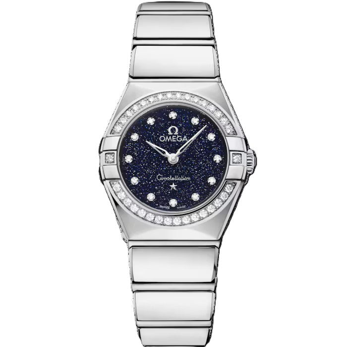 Omega Constellation quartz Blue dial 25mm steel bracelet 131.15.25.60.53.002 - WATCHXNYC