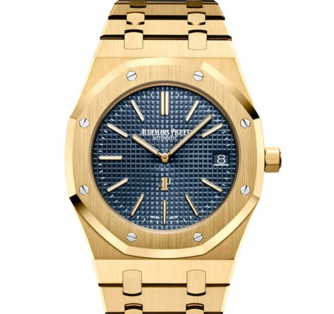Audemars Piguet Royal Oak 39mm Blue Dial Yellow Gold 15202BA.OO.1240BA.01 - WATCHXNYC