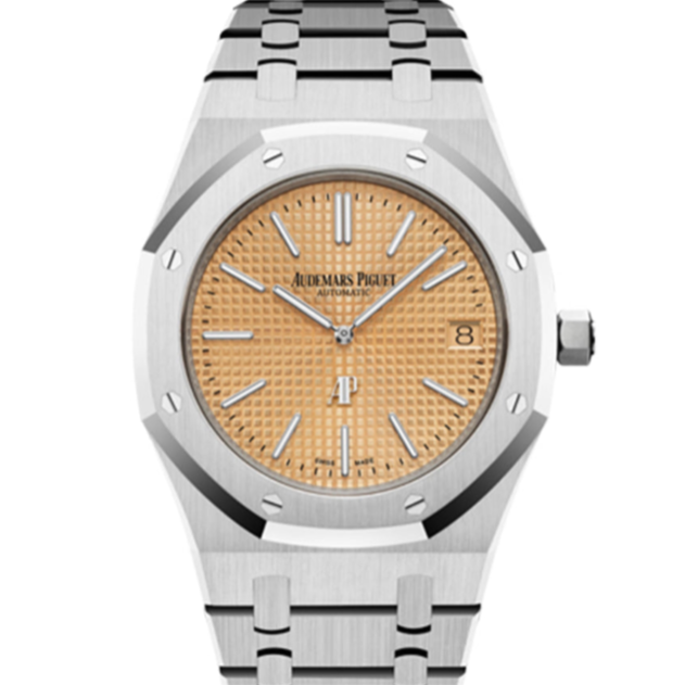 Audemars Piguet Royal Oak 39mm Pink Gold Salmon Dial White Gold Bracelet 15202BC.OO.1240BC.01 - WATCHXNYC