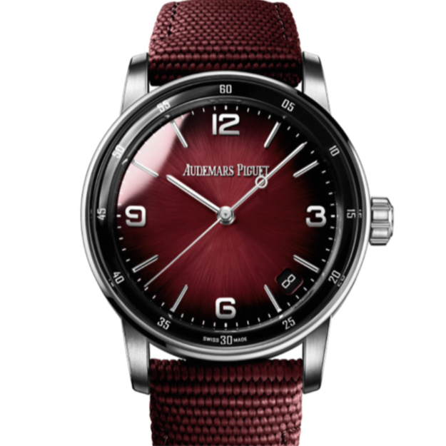 Audemars Piguet Code 11.59 41mm Smoked Lacquered Burgundy Red Dial White Gold Strap 15210BC.OO.A500KB.01 - WATCHXNYC
