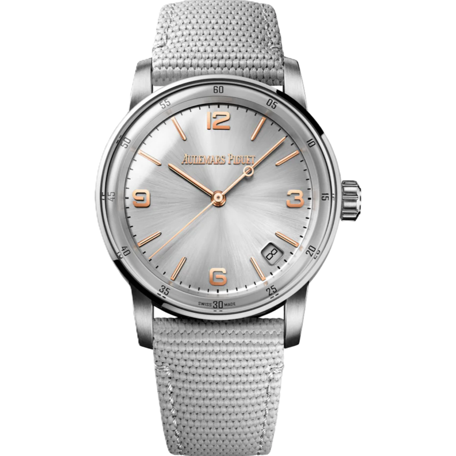 Audemars Piguet Code 11.59 41mm Smoke Grey &amp; Rose Gold Dial Grey Strap 15210CR.OO.A008KB.01 - WATCHXNYC