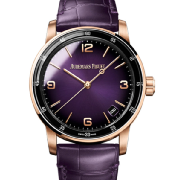 Audemars Piguet Code 11.59 41mm Smoked Lacquered Purple Rose Gold Dial Purple Strap 15210OR.OO.A616CR.01 - WATCHXNYC
