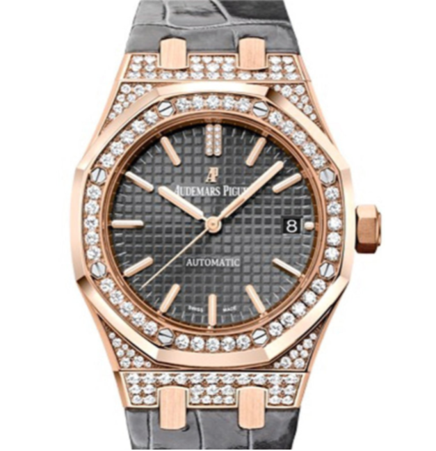 Audemars Piguet Royal Oak 37mm Grey Dial Rose Gold 15452OR.ZZ.D003CR.01 - WATCHXNYC