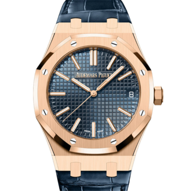 Audemars Piguet Royal Oak 41mm Blue Dial Rose Gold 15510OR.OO.D315CR.01 - WATCHXNYC