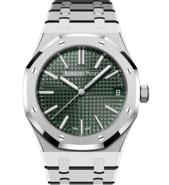 Audemars Piguet Royal Oak 41mm Khaki Green Dial Stainless Steel Bracelet 15510ST.OO.1320ST.04 - WATCHXNYC