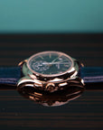 Patek Philippe Complications Flyback Chrono Sunburst Blue Dial Rose Gold Case Blue   Strap 42mm 5905R-010 - WATCHXNYC