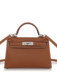 HERMES Mini Kelly 20 Epsom Gold Palladium Hardware - WATCHXNYC