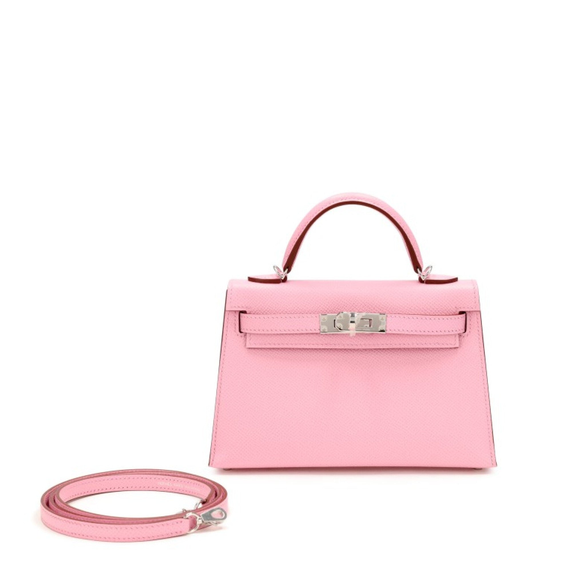 HERMES Mini Kelly 20 Epsom Mauve Sylvestre Palladium Hardware 2022 - WATCHXNYC