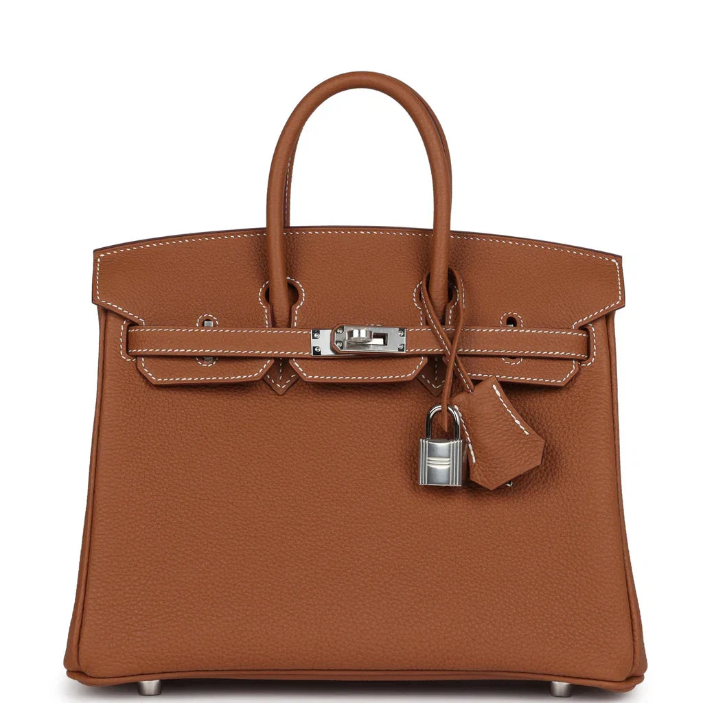 HERMES Birkin 25 Togo Gold Palladium Hardware - WATCHXNYC