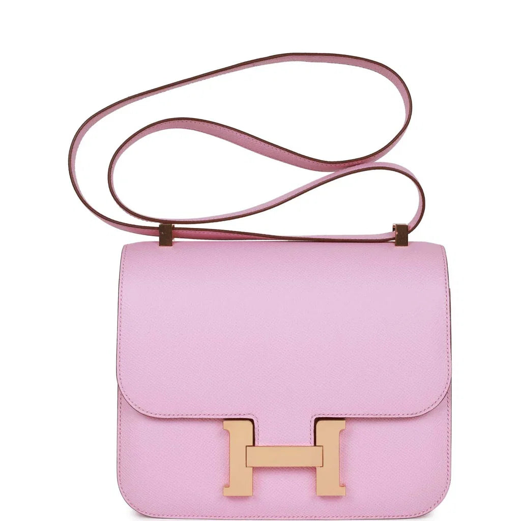 HERMES Constance 24 Mauve Sylvestre Rose Gold Hardware - WATCHXNYC