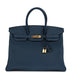 HERMES Birkin 25 Togo Blue De Prusse Gold Hardware