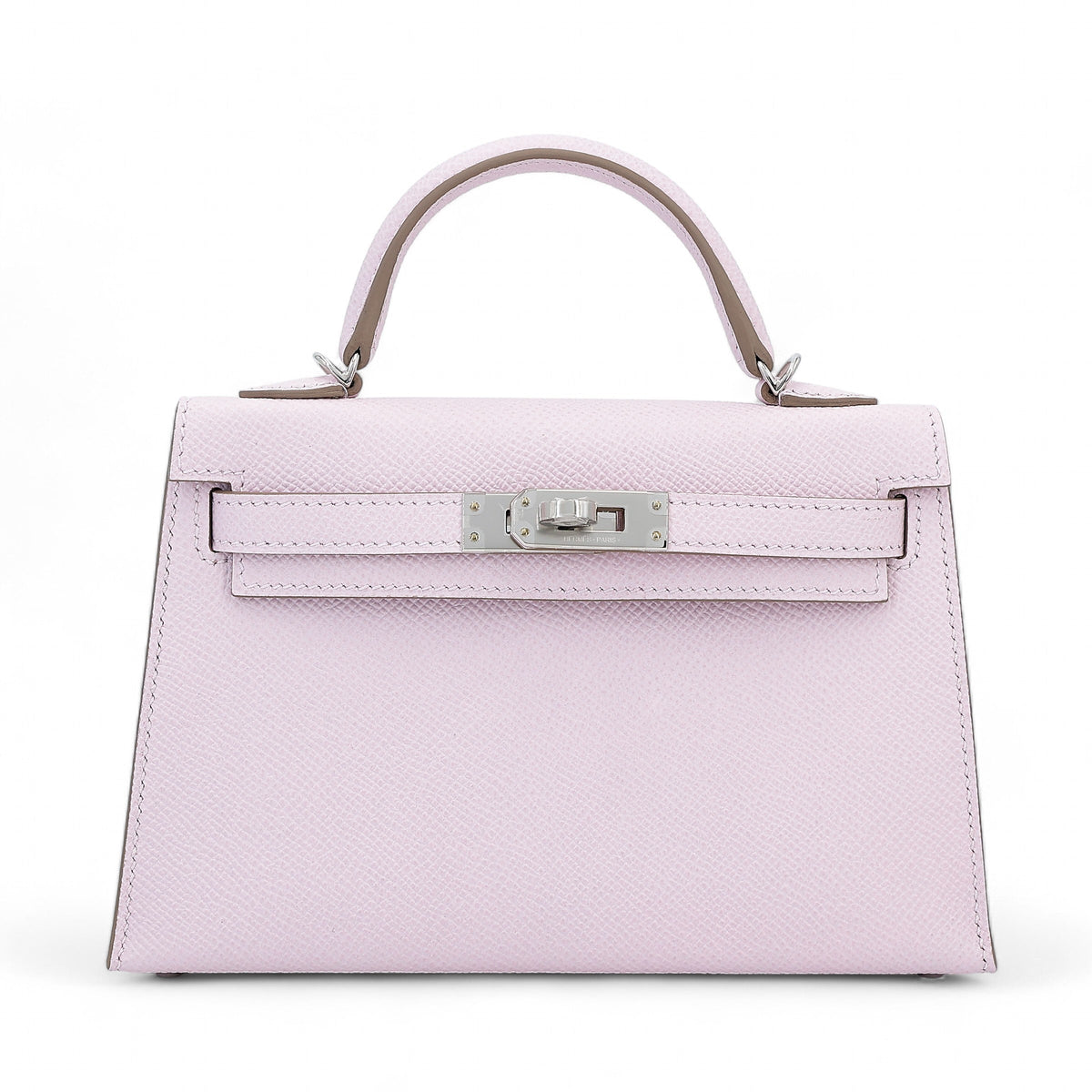 HERMES Mini Kelly 20 Epsom Mauve Pale Palladium Hardware - WATCHXNYC