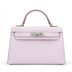 HERMES Mini Kelly 20 Epsom Mauve Pale Palladium Hardware