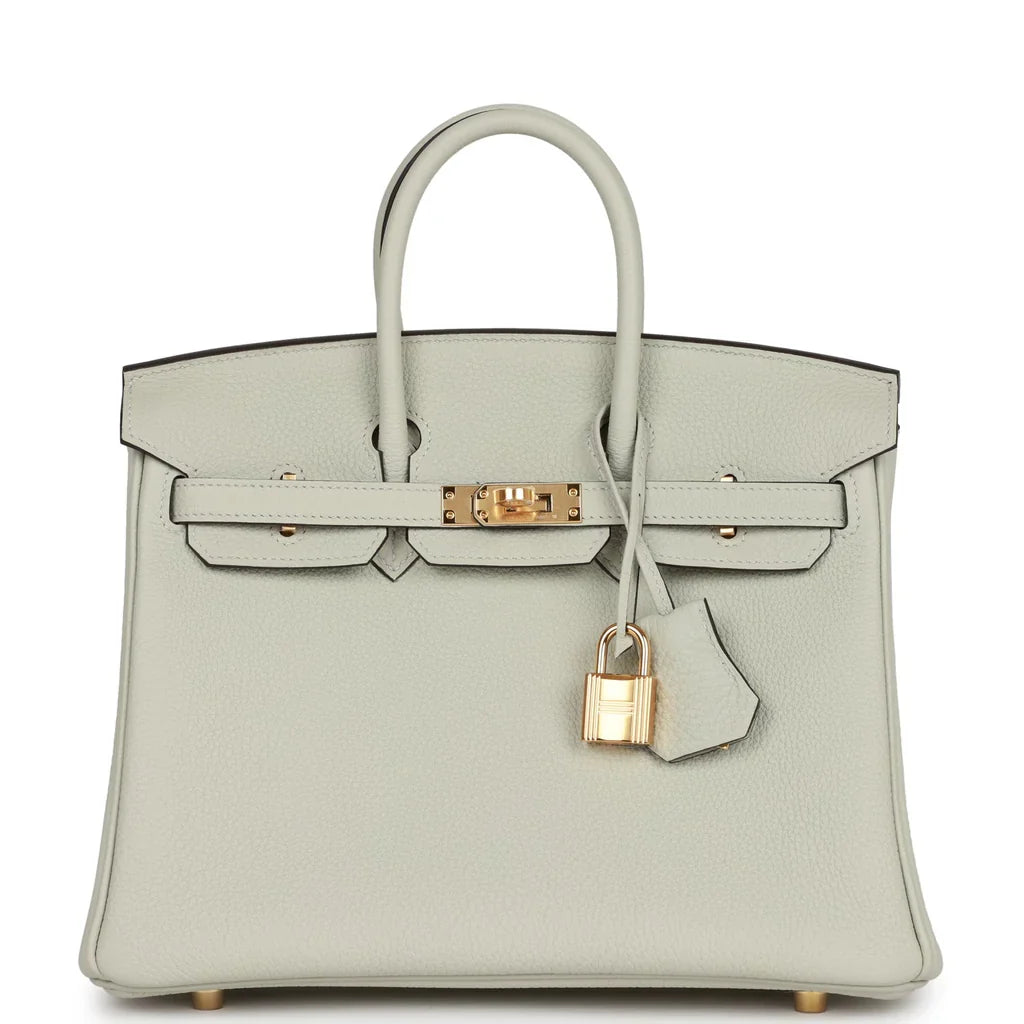 HERMES Birkin 25 Togo Gris Neve Gold Hardware - WATCHXNYC