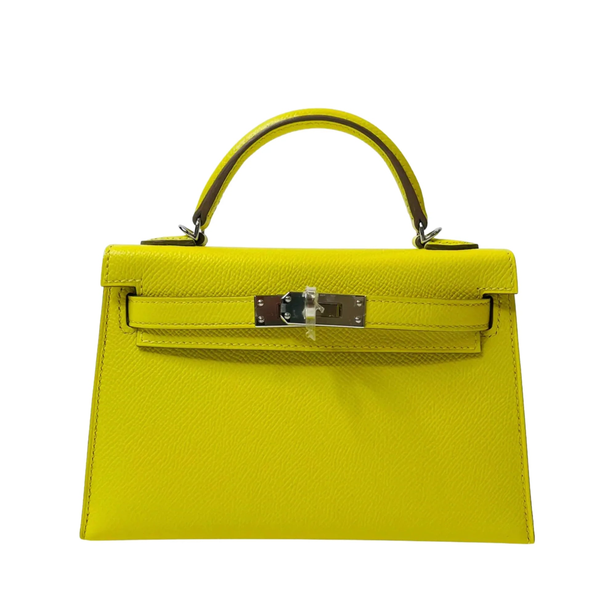 HERMES Mini Kelly 20 Epsom Lime Palladium Hardware - WATCHXNYC