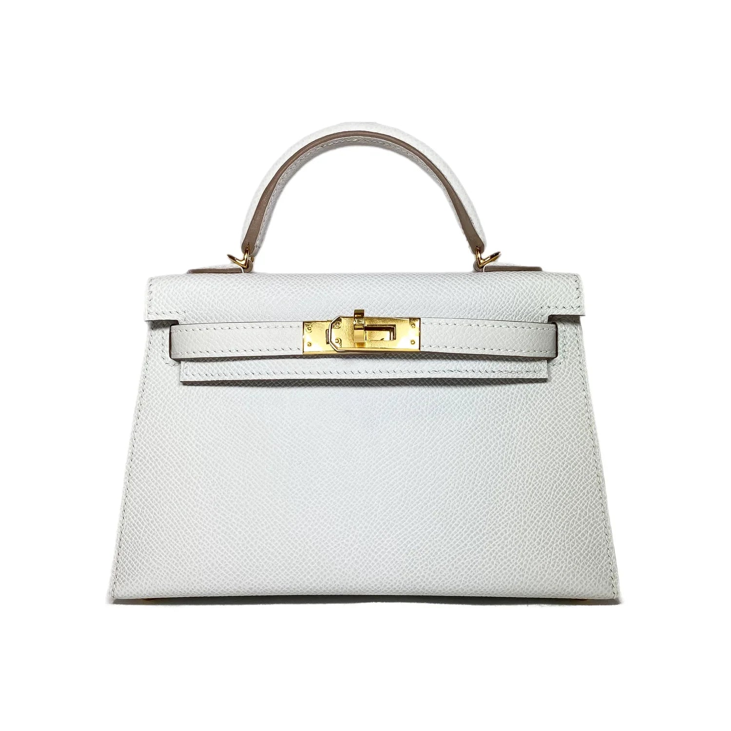 HERMES Mini Kelly 20 Epsom Gris Pale Gold Hardware - WATCHXNYC
