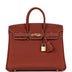 HERMES Birkin 25 Togo Sienne Gold Hardware