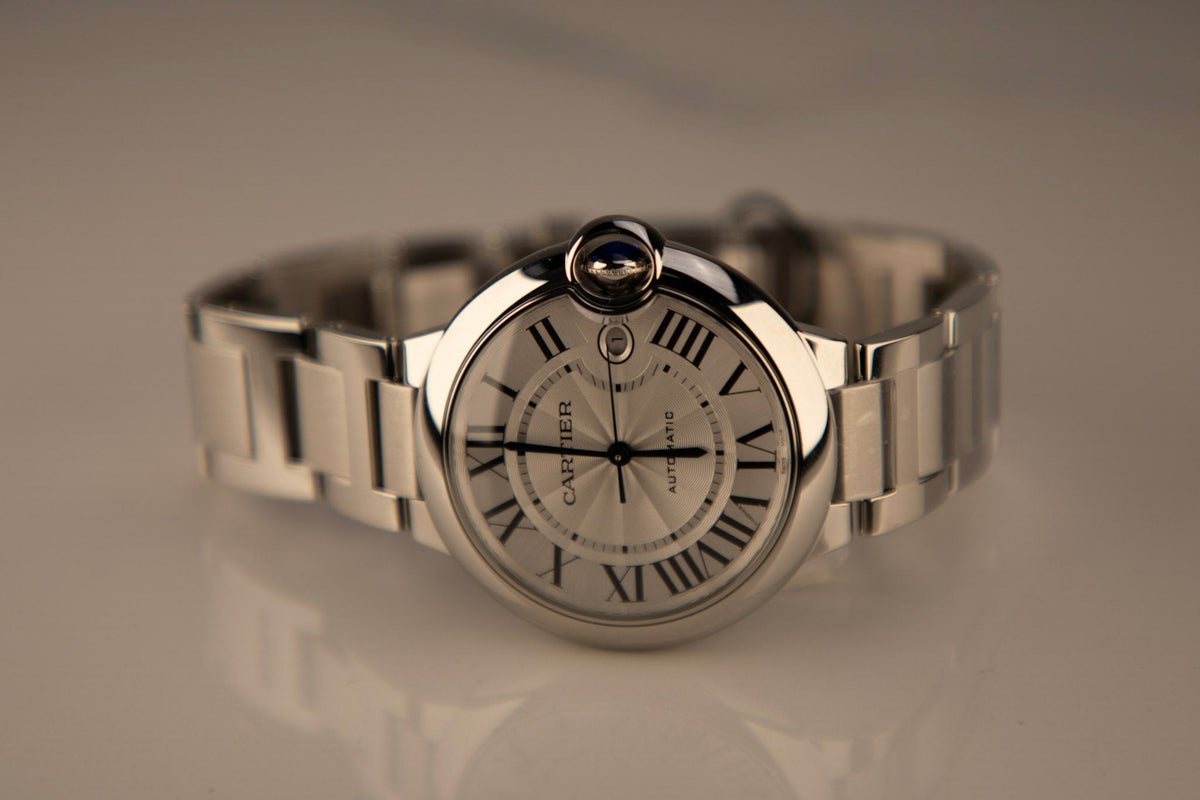 Cartier Ballon Bleu 40 mm Steel Silver Dial Bracelet WSBB0040 - WATCHXNYC