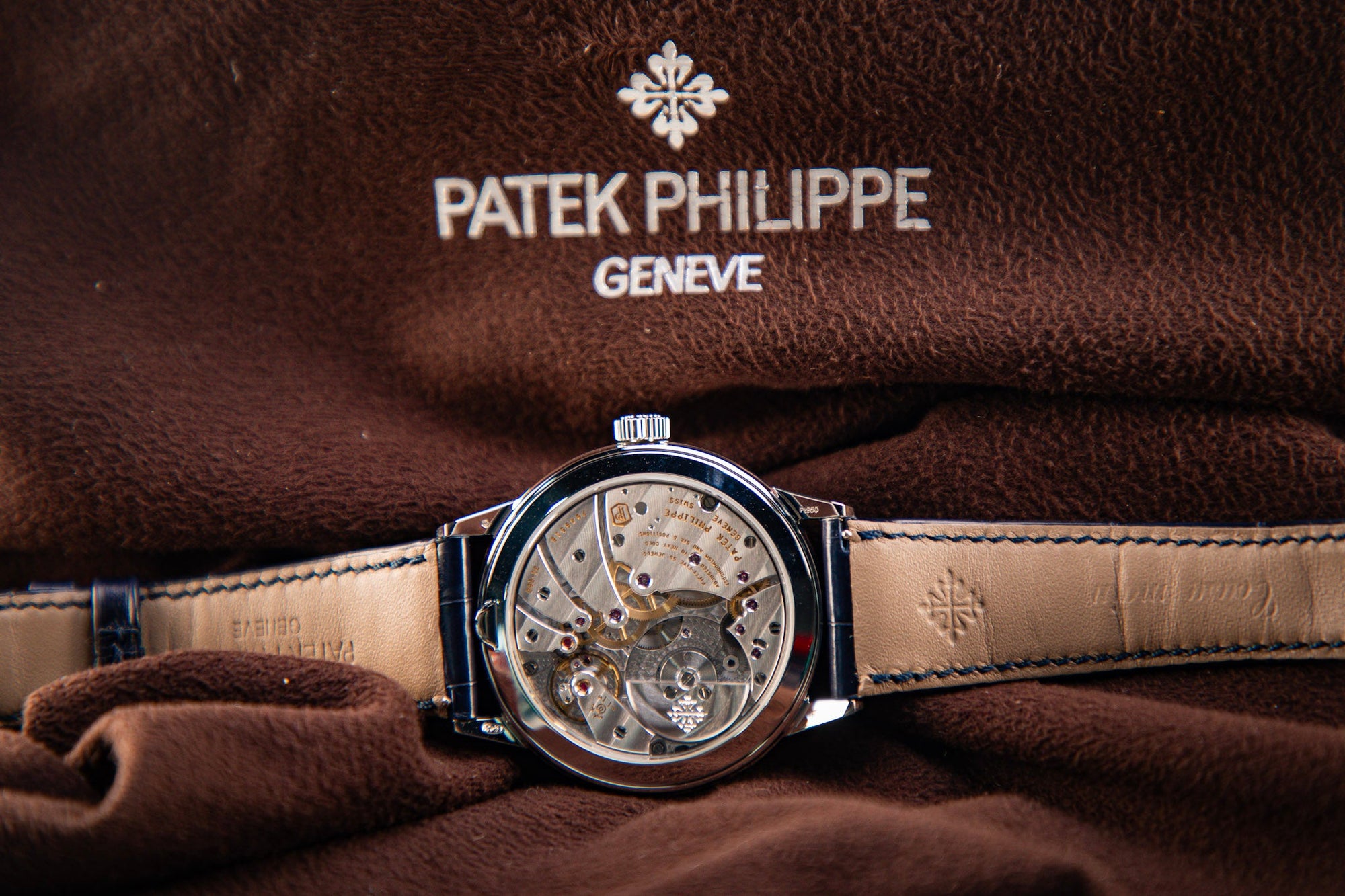 Patek Philippe Grand Complications 41.3 mm Blue Dial Platinum   Leather Strap 5236P-001 - WATCHXNYC