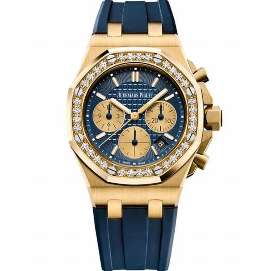 Audemars Piguet Royal Oak Offshore 37mm Blue Dial Yellow Gold 26231BA.ZZ.D027CA.01 - WATCHXNYC