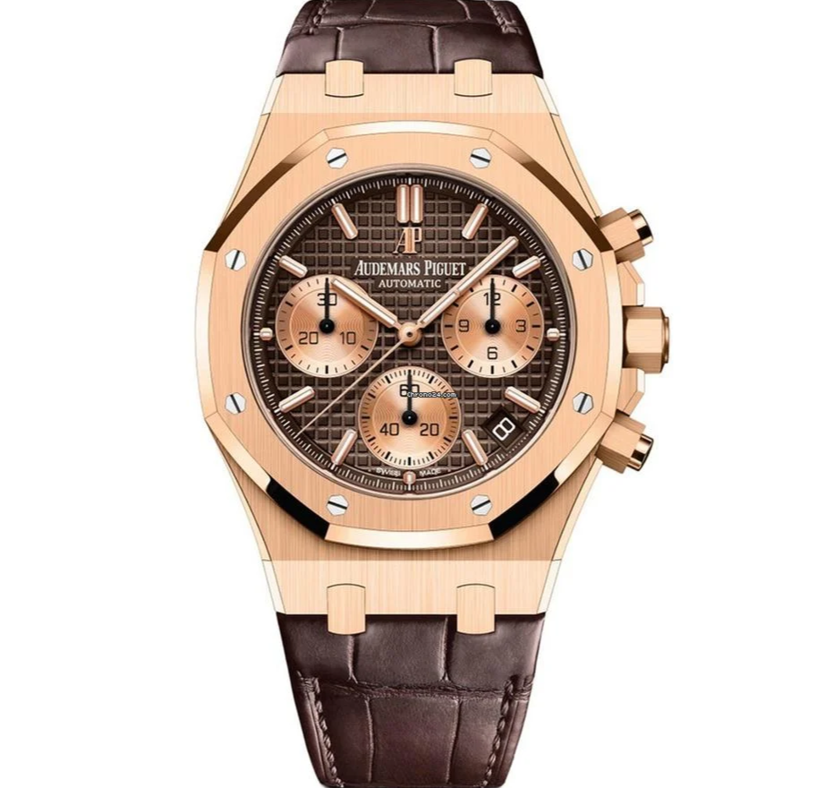Audemars Piguet Royal Oak 41mm Brown Dial Rose Gold 26239OR.OO.D821CR.01 - WATCHXNYC