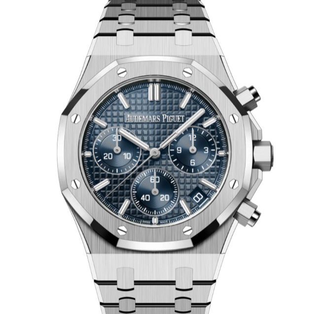 Audemars Piguet Grande Tapisserie Royal Oak 41mm Blue Dial Stainless Steel 26240ST.OO.1320ST.01 - WATCHXNYC