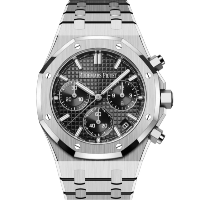 Audemars Piguet Royal Oak 41mm Black Dial Stainless Steel Bracelet 50th Anniversary 26240ST.OO.1320ST.02 - WATCHXNYC