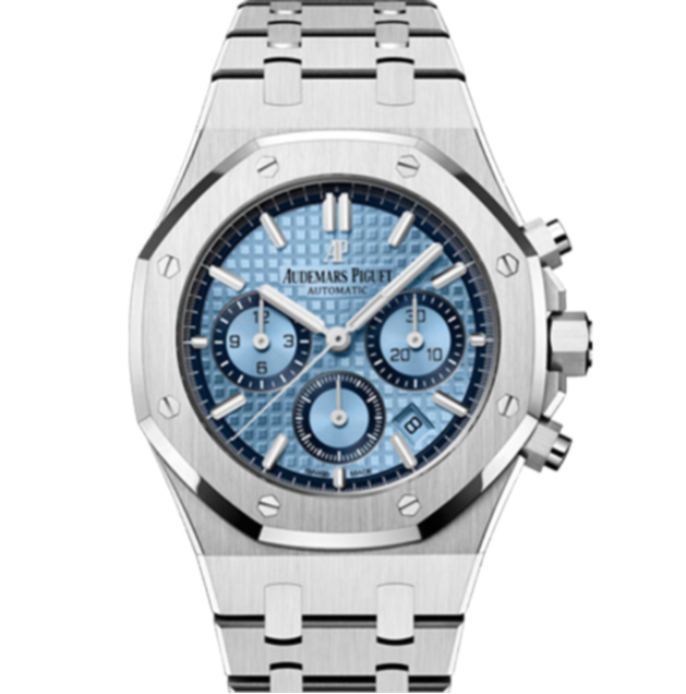 Audemars Piguet Royal Oak 38mm Light Blue Dial White Gold Bracelet 26317BC.OO.1256BC.01 - WATCHXNYC