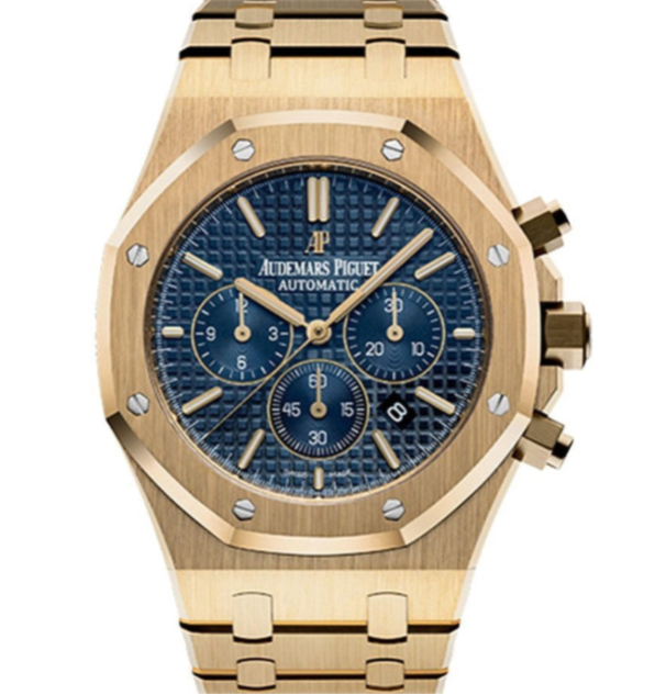 Audemars Piguet Royal Oak 42mm Blue Dial Yellow Gold 26320BA.OO.1220BA.02 - WATCHXNYC
